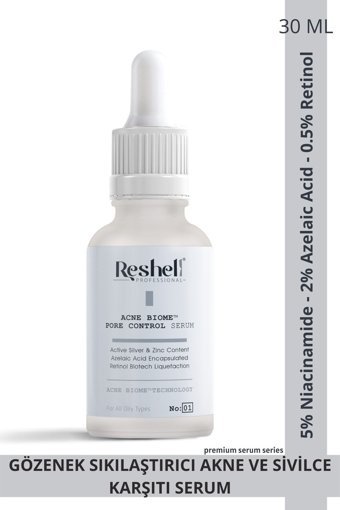 Reshell Acne Biome Pore Control Canlandırıcı Jel Yüz Serumu 30 ml