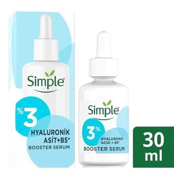 Simple %3 Hyalüronik Asit + B5 Yüz Dolgunlaştıran Canlandırıcı Kırışıklık Karşıtı Jel Yüz Serumu 30 ml