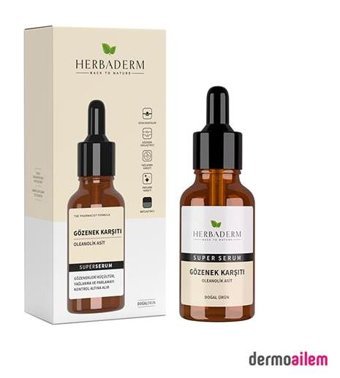 Herbaderm Gözenek Karşıtı Canlandırıcı Jel Yüz Serumu 30 ml