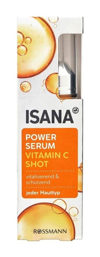 Isana Power Vitamin C Shot Yüz Dolgunlaştıran Canlandırıcı Yaşlanma Kırışıklık Karşıtı Kapsül Yüz Serumu 10 ml