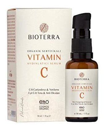 Bioterra Organik Vitamin C Yüz Dolgunlaştıran Canlandırıcı Kırışıklık Karşıtı Jel Yüz Serumu 30 ml