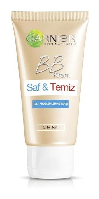 Garnier Saf Ve Temiz Problemli ve Yağlı Ciltler İçin Su Bazlı Sivilce Yapmayan BB Krem Orta Ton