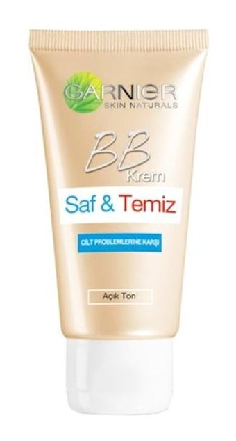 Garnier Saf Ve Temiz Yağlı Ciltler İçin Su Bazlı Sivilce Yapmayan BB Krem Açık Ton