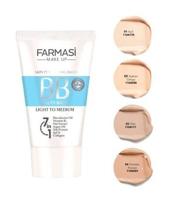 Farmasi Karma ve Yağlı Ciltler İçin Suya Dayanıklı Sivilce Yapmayan BB Krem Orta Ton