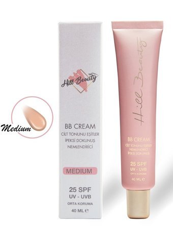 Hill Beauty Glow Box Tüm Cilt Tipleri İçin Su Bazlı Sivilce Yapmayan Işıltılı BB Krem Orta Ton
