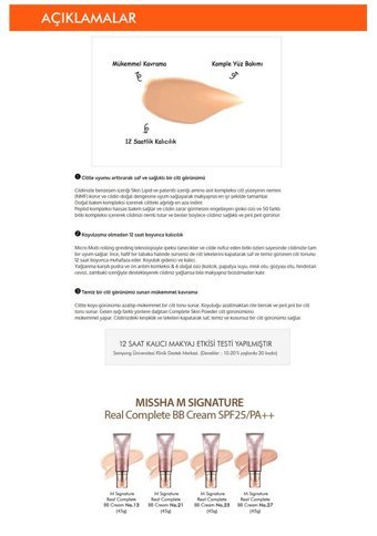 Missha Signature Real Complete Hassas Ciltler İçin Sivilce Yapmayan BB Krem Orta Ton