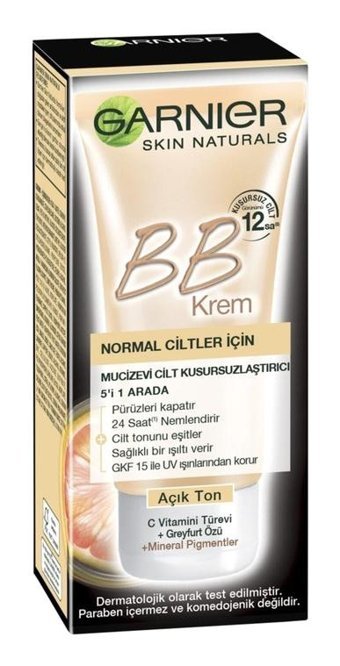 Garnier Normal Ciltler İçin Su Bazlı Sivilce Yapmayan BB Krem Açık Ton