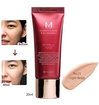 Missha Perfect Cover Tüm Cilt Tipleri İçin Sivilce Yapmayan BB Krem Açık Ton