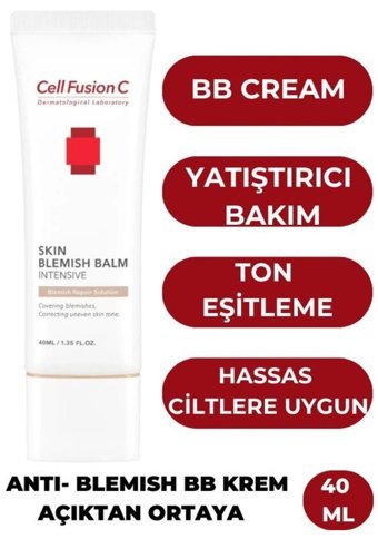 Cell Fusion C Skin Blemish Hassas Ciltler İçin Sivilce Yapmayan BB Krem Açık-Orta Ton