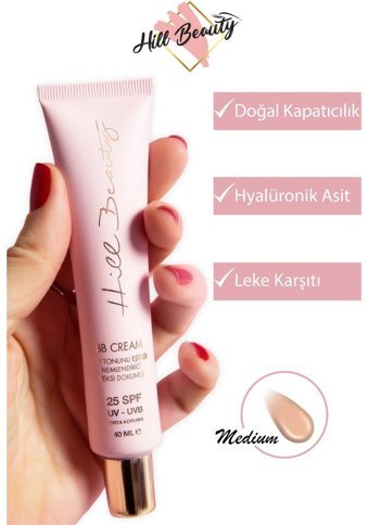 Hill Beauty Shine Box Tüm Cilt Tipleri İçin Su Bazlı Sivilce Yapmayan Işıltılı BB Krem Orta Ton