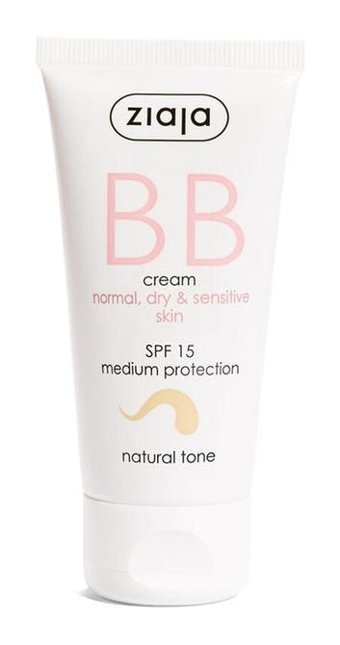 Ziaja SPF15 Kuru ve Hassas Ciltler İçin Su Bazlı Sivilce Yapmayan Işıltılı BB Krem Orta Ton