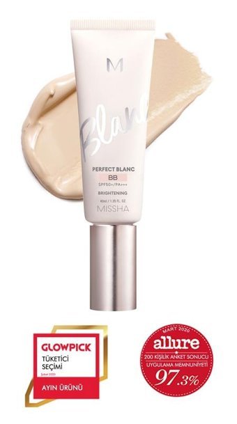 Missha M Perfect Blanc Karma Ciltler İçin Sivilce Yapmayan Işıltılı BB Krem Orta Ton