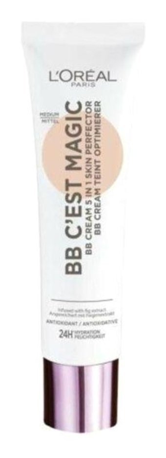 L'Oréal Paris C'ést Magic Tüm Cilt Tipleri İçin Sivilce Yapmayan Işıltılı BB Krem Orta Ton