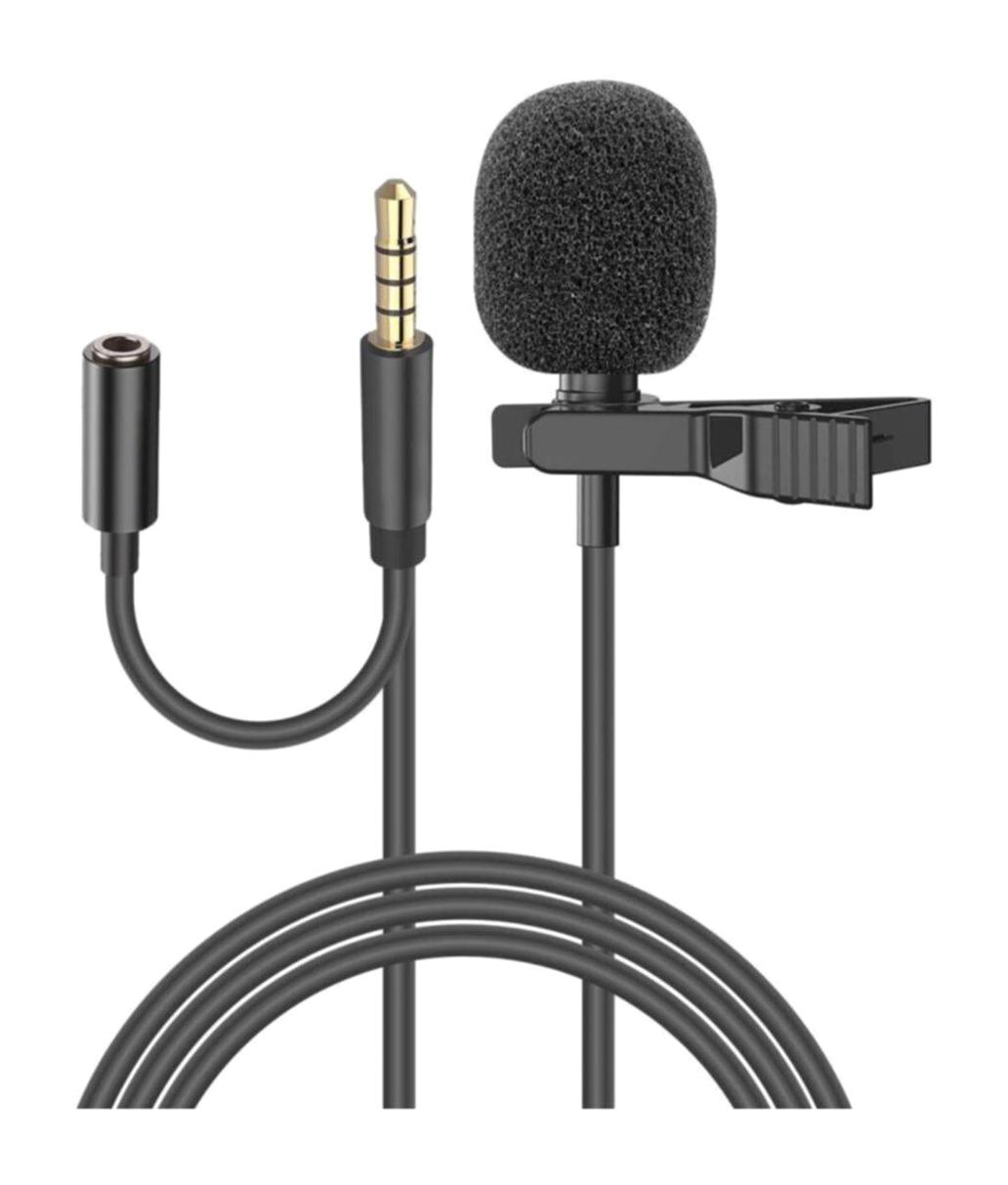Snopy SN-MTK25 Profesyonel Condenser AUX Kablolu Yaka Mikrofonu Siyah