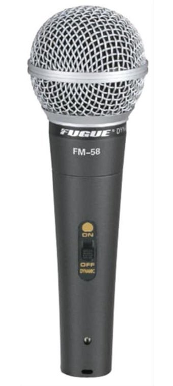 Fugue Fm-58 Dinamik Kablolu El Mikrofonu Siyah