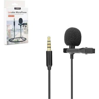 Hadron HD-563 Profesyonel 3.5 mm Kablolu Yayıncı Yaka Mikrofonu Siyah