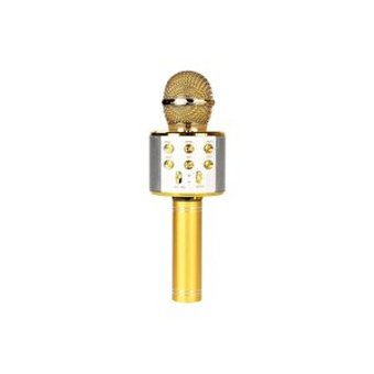 Sunix Kareoke Mikrofon Mcf-10 Type C Kablosuz Bluetooth USB RGB El Mikrofonu Altın