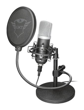 Trust GXT 252 Profesyonel Condenser Type A Kablolu Yayıncı USB Oyuncu Masaüstü Mikrofonu Siyah