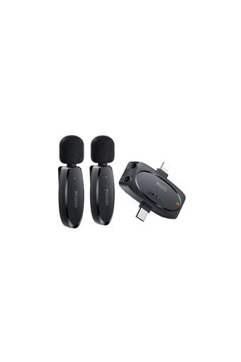 Fuchsia KR15 3.5 mm Kablosuz Bluetooth USB Yaka Mikrofonu Siyah