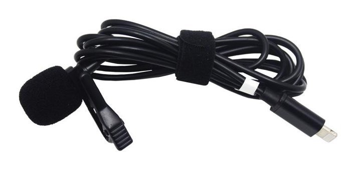 Snopy SN-M30 Lightning Kablolu Yayıncı Yaka Mikrofonu Siyah