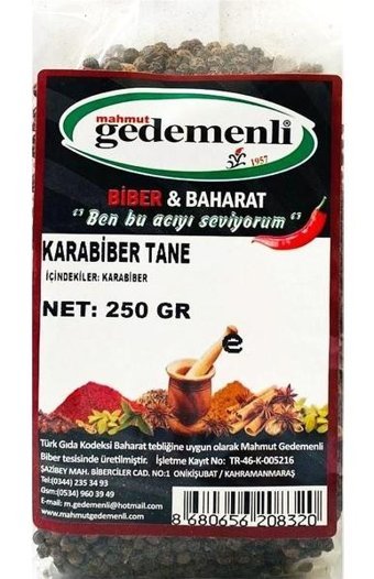 Gedemenli Tane Karabiber 250 gr
