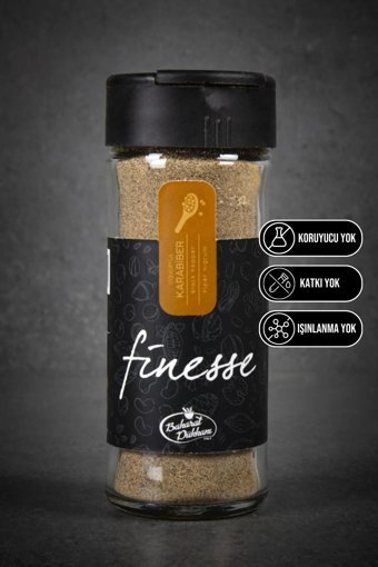 Baharat Dükkanı Finesse Öğütülmüş Tuzluklu Kapak Karabiber 50 gr