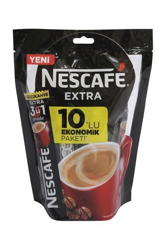 Nescafe 3'ü 1 Arada Sade 16 gr 10 Adet Granül Kahve Hazır Kahve