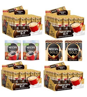 Nescafe 3'ü 1 Arada Sütlü Köpüklü 16.5 gr 48 Adet Granül Kahve Hazır Kahve