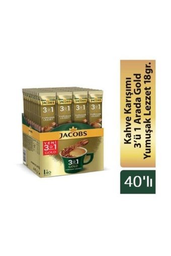 Jacobs 3'ü 1 Arada Sade 18 gr 40 Adet Granül Kahve Hazır Kahve