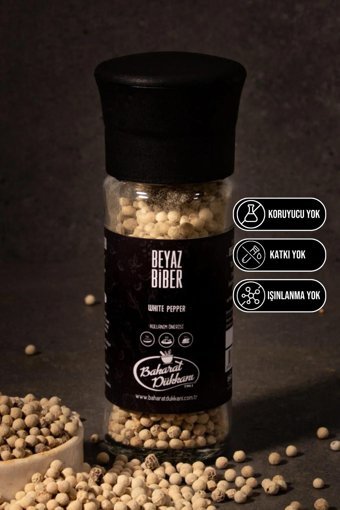 Baharat Dükkanı Beyaz Biber Değirmen Kapak 50 gr
