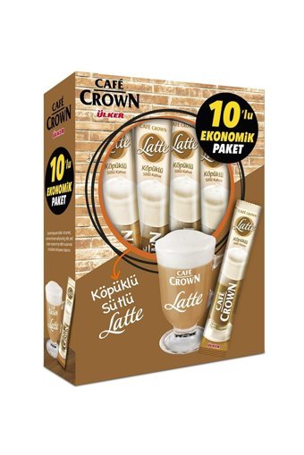 Cafe Crown Sade 17 gr 10 Adet Latte Hazır Kahve