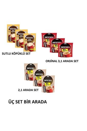 Nescafe 3'ü 1 Arada Sade 15 gr 20 Adet Granül Kahve Hazır Kahve