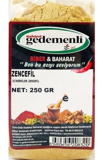 Gedemenli Toz Zencefil 250 gr