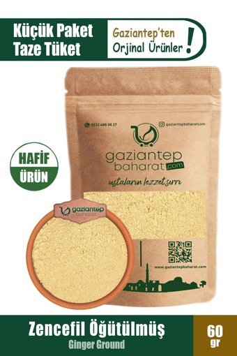 Gaziantep Baharat Öğütülmüş Zencefil 60 gr