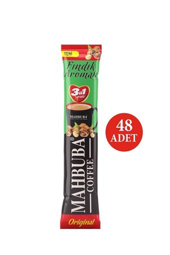 Mahbuba Coffee 3'ü 1 Arada Fındıklı 17 gr 48 Adet Granül Kahve Hazır Kahve