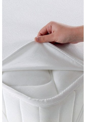Altın Karma Pamuk Lastikli Sıvı Geçirmez 70 X 110 cm Tek Kişilik Alez Beyaz