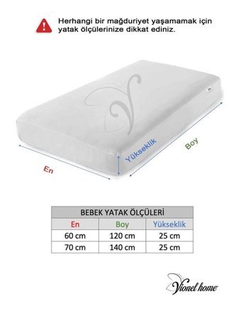 Vionel Home Fitted Pamuk Lastikli Sıvı Geçirmez 80 X 180 cm Tek Kişilik Alez