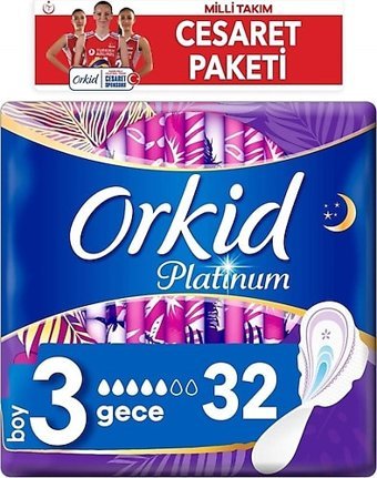 Orkid Platinum İnce 32'li Hijyenik Ped 3 Adet