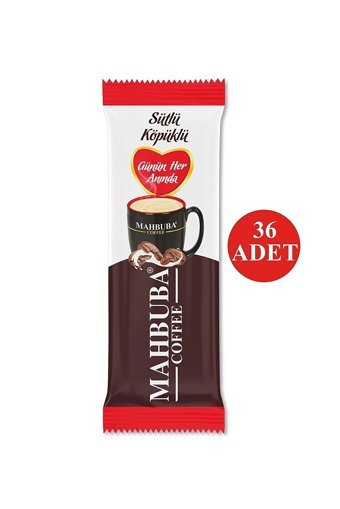 Mahbuba Coffee 3'ü 1 Arada Sütlü Köpüklü 10 gr 36 Adet Granül Kahve Hazır Kahve