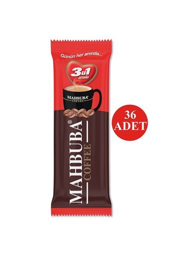Mahbuba Coffee 3'ü 1 Arada Sade 9 gr 36 Adet Granül Kahve Hazır Kahve