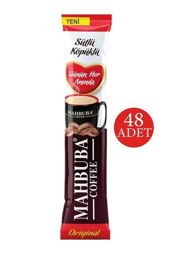 Mahbuba Coffee 3'ü 1 Arada Sütlü Köpüklü 18 gr 48 Adet Granül Kahve Hazır Kahve