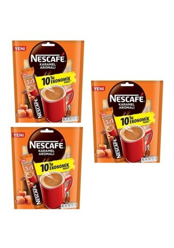 Nescafe 3'ü 1 Arada Karamelli 17.7 gr 10 Adet Granül Kahve Hazır Kahve
