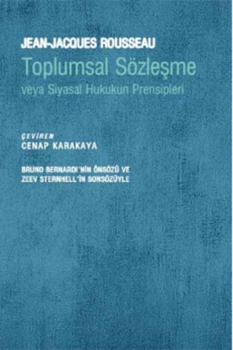 Toplumsal Sözleşme veya Siyasal Hukukun Prensipleri Jean - Jacques Rousseau İletişim Yayınları