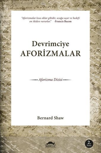 Devrimciye Aforizmalar Bernard Shaw Maya Kitap