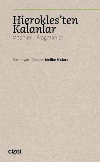 Hierokles'ten Kalanlar: Metinler - Fragmanlar Kolektif Çizgi Kitabevi