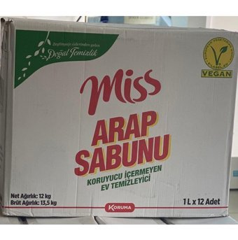 Miss Zeytinyağlı Sıvı Arap Sabunu 12x1 lt