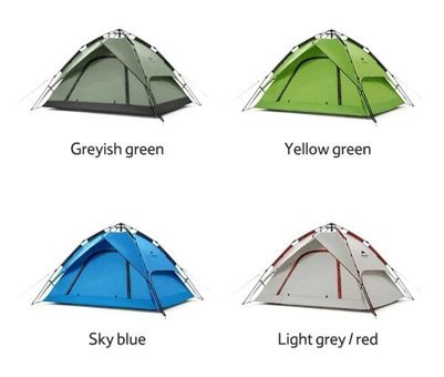 Naturehike 4 Kişilik Otomatik 3 Mevsim Çift Tenteli Kamp Çadırı Yeşil