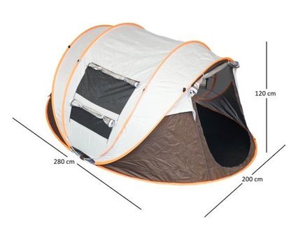 Windcamp 4 Kişilik Yazlık Kamp Çadırı Açık Gri