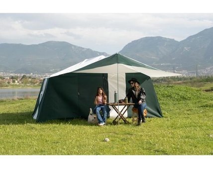 Tunç 8 - 10 Kişilik 4 Mevsim Odalı Kamp Çadırı Yeşil