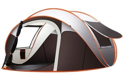 Woeeyfreeshopping 4 Kişilik Otomatik 4 Mevsim Çift Tenteli Kamp Çadırı Gri